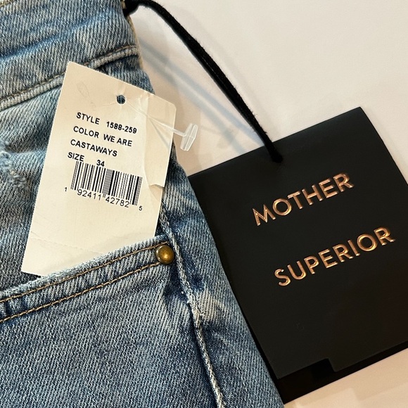 MOTHER SUPERIOR The Snapped Ditcher Flood Jeans in We Are Castaways |Size 34|NWT - Picture 13 of 16